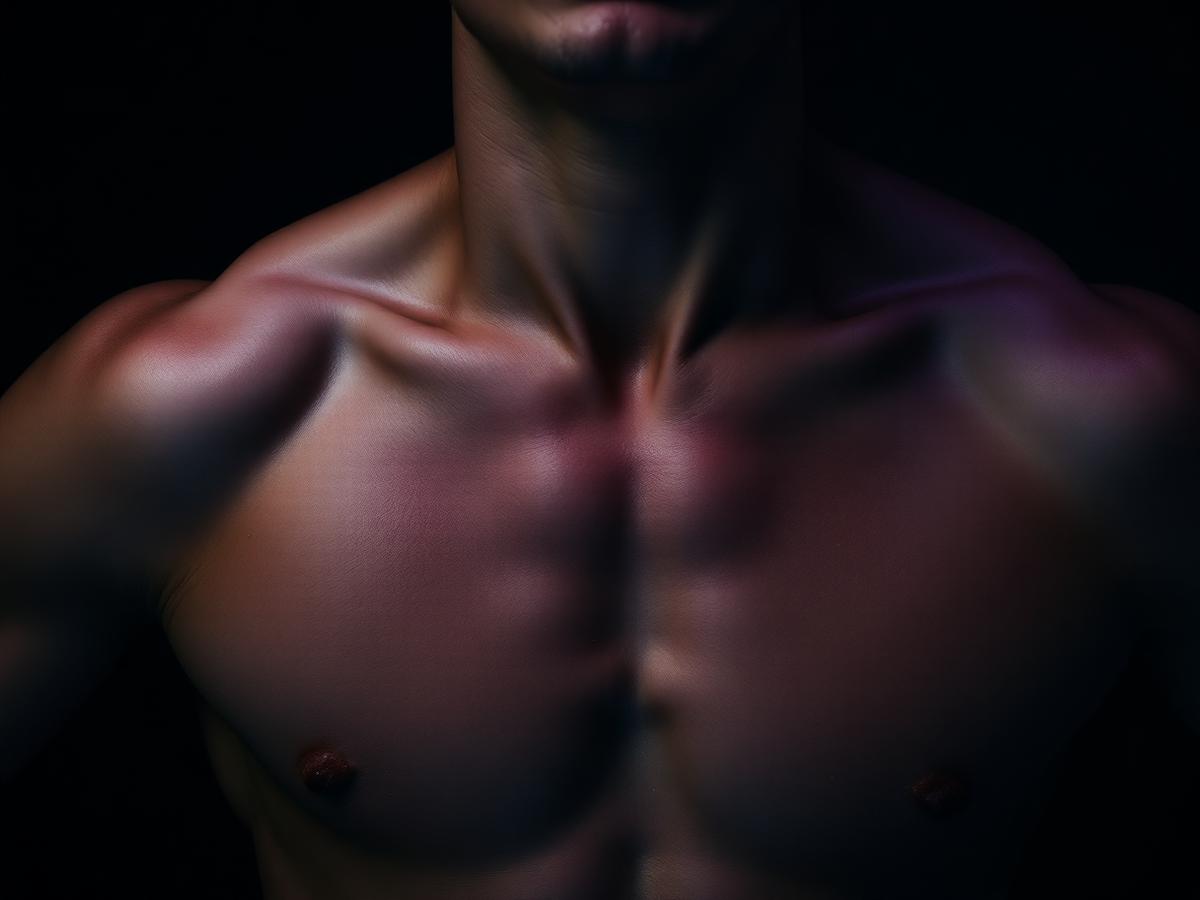 Close-up of an athlete performing a long controlled exhale